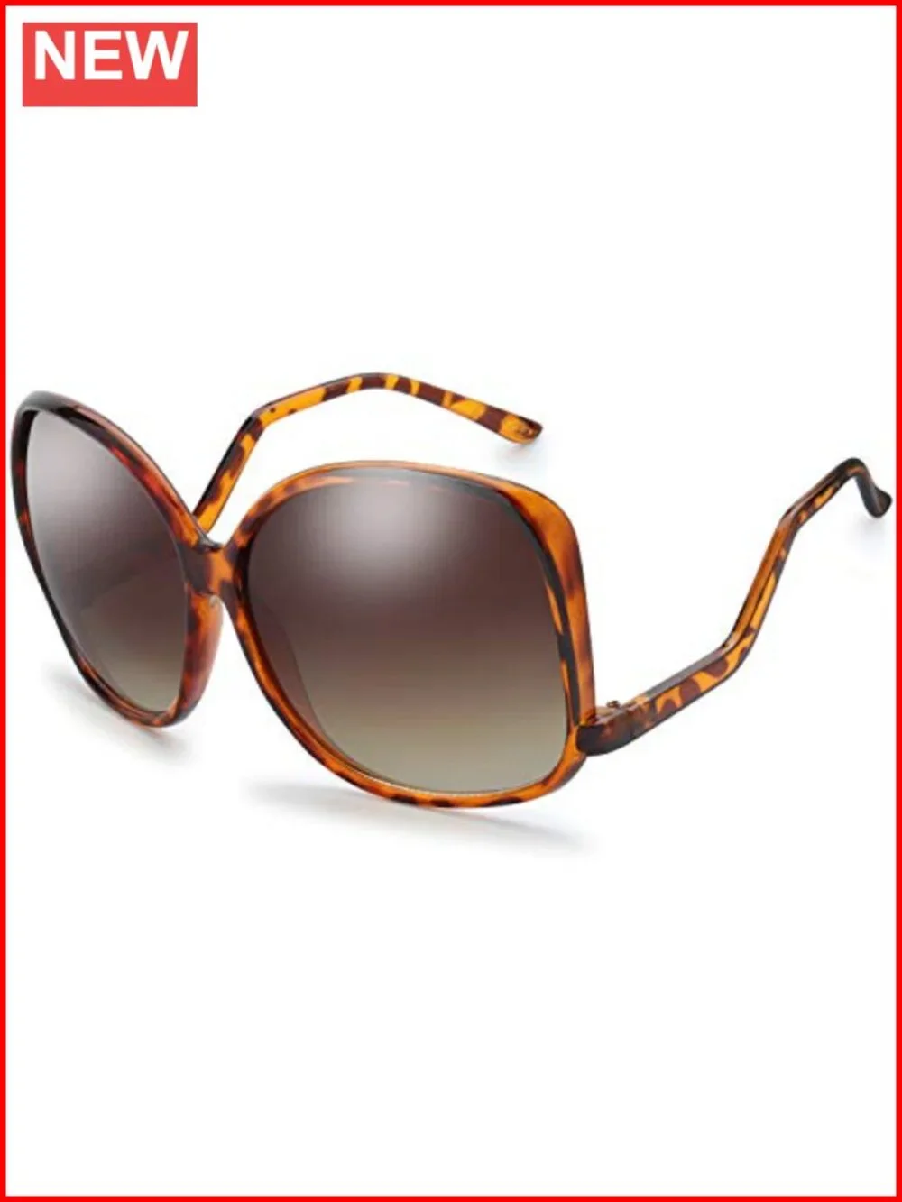 Oversized Jackie O Cat Eye Hybrid Sunglasses with UV Protection - Exquisite